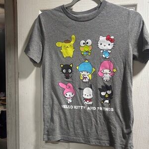 Old Navy Gray T-Shirt with Hello Kitty and Friends